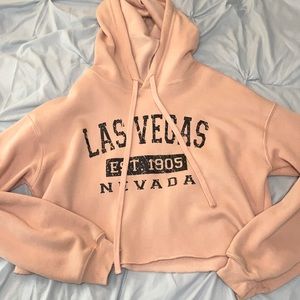 Las Vegas, Nevada peach cropped hoodie